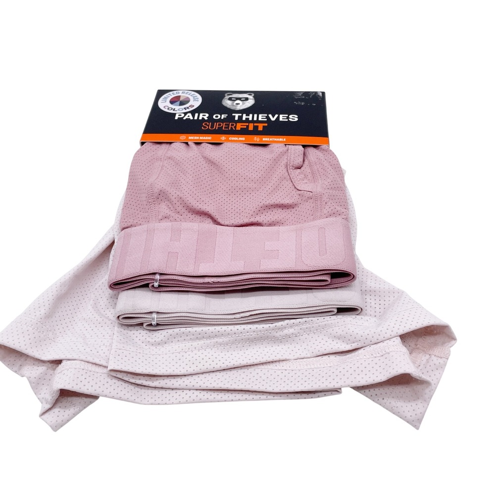 Pair of Thieves Men's Pink Lavender SuperFit Mesh Boxer Briefs Bottoms Size L